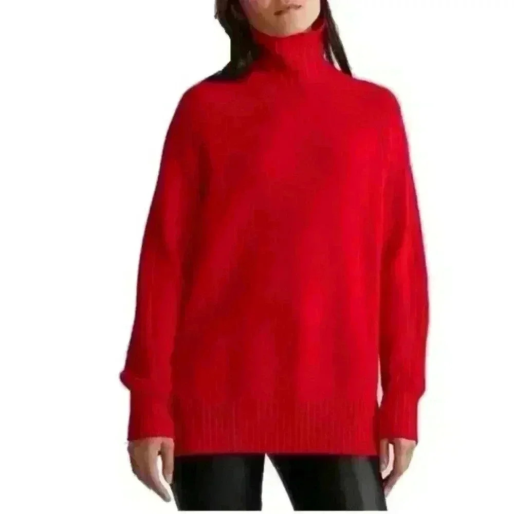 NWT POLO Ralph Lauren 90% wool 10% cashmere turtleneck sweater in black Sz M